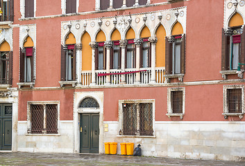 Image showing Facade fragment of an ancient building