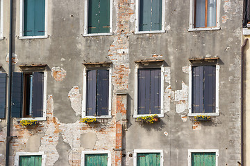 Image showing facade fragment of an old building