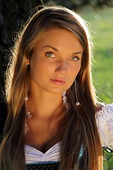 Image showing Bavarian Girl in soft light