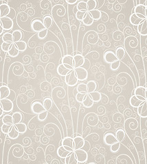Image showing Excellent swirl floral seamless background