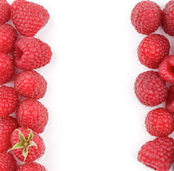 Image showing Frame of Raspberries 