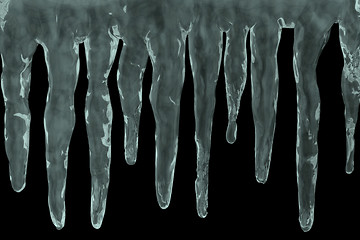 Image showing icicles on black