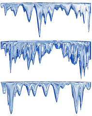 Image showing melting blue icicles