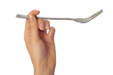 Image showing fork in the hand