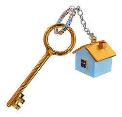 Image showing golden keys from the house with charm