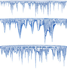 Image showing Blue cold icicles