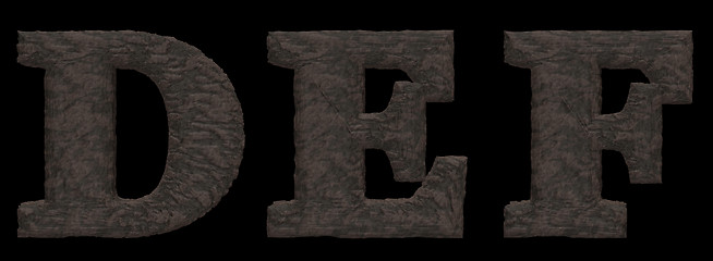 Image showing stone alphabet