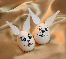 Image showing bunny easter eggs