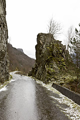 Image showing run-down road in rural landscape