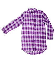 Image showing Purple plaid shirt