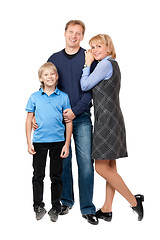 Image showing Happy family. Father, mother and boy