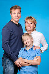 Image showing Happy family father, mother and son