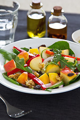 Image showing Apple with walnut and rocket salad