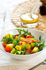 Image showing Mango with Pomegranate and rocket salad