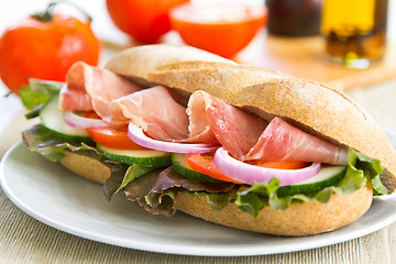 Image showing Prosciutto sandwich