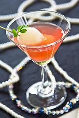 Image showing Lychee and Grapefruit cocktail