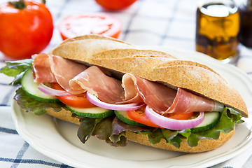 Image showing Prosciutto sandwich