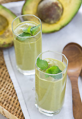 Image showing Avocado smoothie by fresh avocado