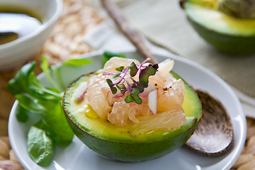 Image showing Avocado and Grapefruit salad