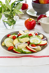 Image showing Apple with Grapefruit and tomato salad