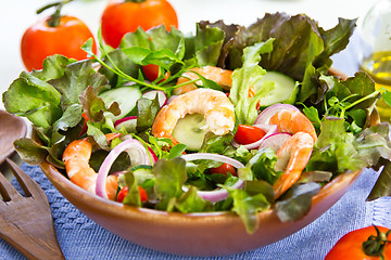 Image showing Prawn salad