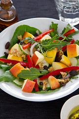 Image showing Apple with walnut and rocket salad
