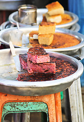 Image showing Burmese's dessert in a market