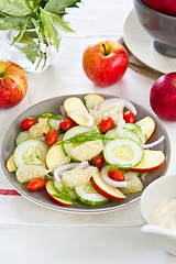 Image showing Apple with Grapefruit and tomato salad 