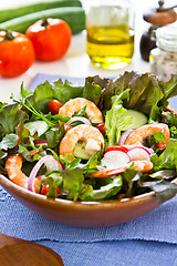 Image showing Prawn salad