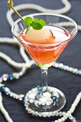 Image showing Lychee and Grapefruit cocktail