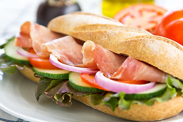 Image showing Prosciutto sandwich