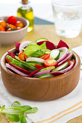 Image showing Beetroot with cucumber and tomato salad