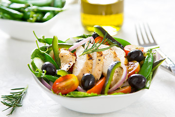 Image showing Grilled chicken salad