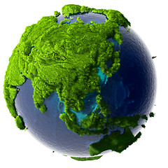 Image showing Green Planet Earth