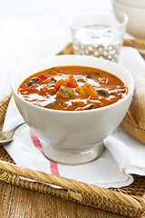 Image showing Minestrone soup