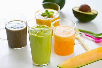 Image showing Varieties of Fruits smoothie 