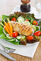 Image showing Grilled chicken salad