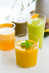Image showing Varieties of Fruits smoothie