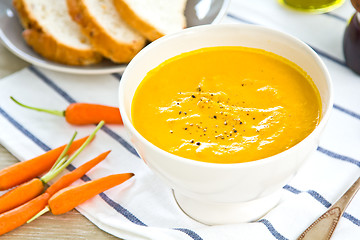 Image showing Carrot soup