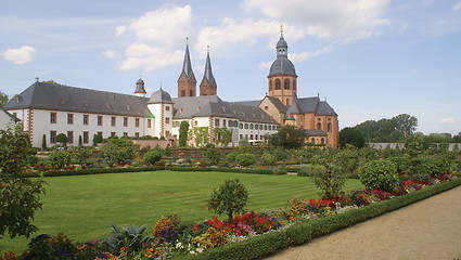Image showing monastery with basilica in the city of Seligenstadt on the Main