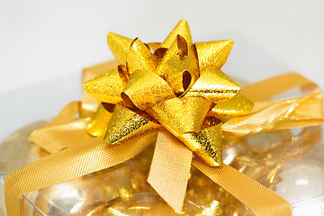 Image showing golden bow
