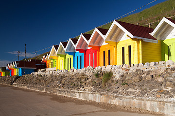 Image showing Beach huts