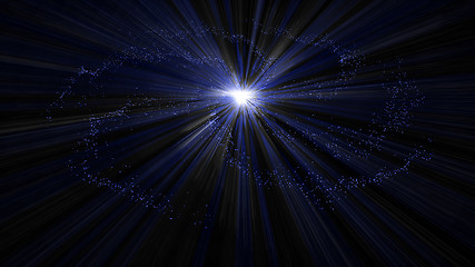 Image showing Blue space of glowing stars of the galaxy