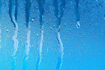 Image showing raindrops on the window after rain