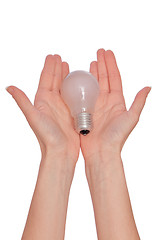 Image showing lamp in the woman's hand