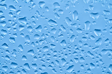 Image showing raindrops on the window after rain