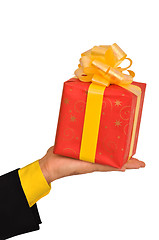 Image showing Red box with yellow bow