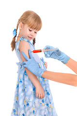 Image showing doctor making a vaccination for a child