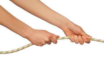 Image showing pulling of a rope