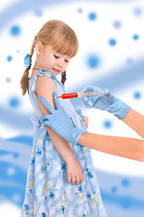 Image showing doctor making a vaccination for a child